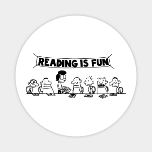 READING IS FUNNY Magnet